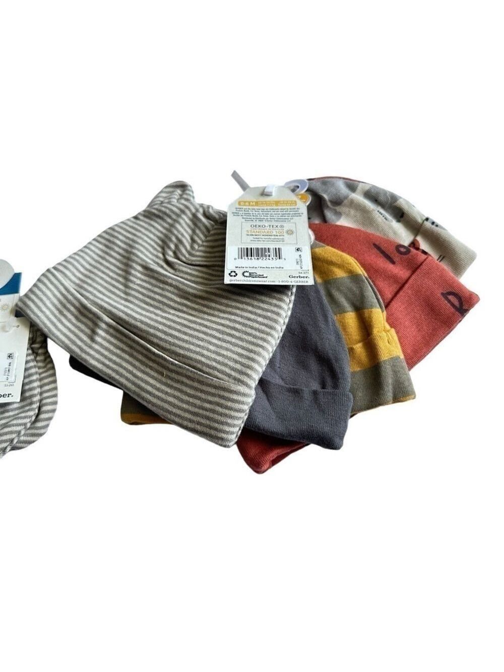 Gerber Baby 3-Pack Mittens 5-Pack Infant Hats‎ - Picture 6 of 6